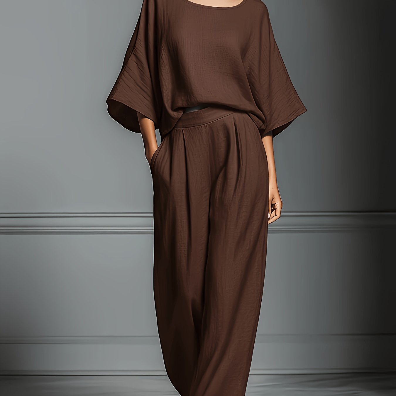 Constancia - Linen Set with Wide Pants