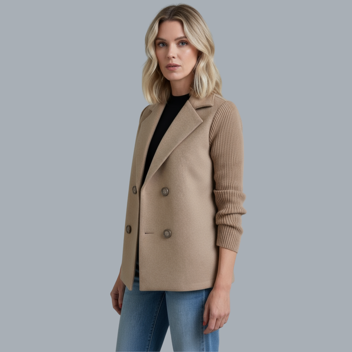 Sasha™ | Ribbed Blazer Coat