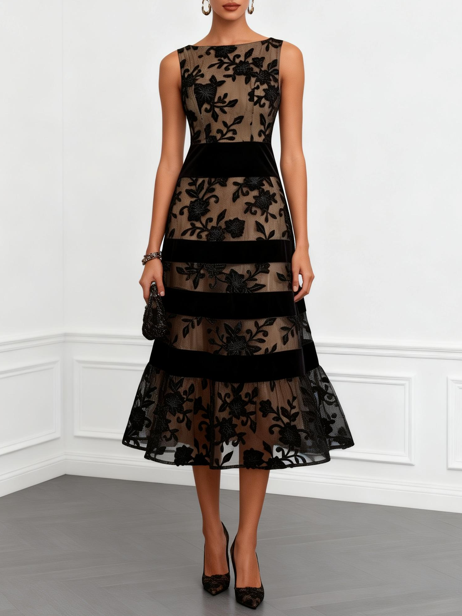 Lucia – Crown Midi Dress That Slims