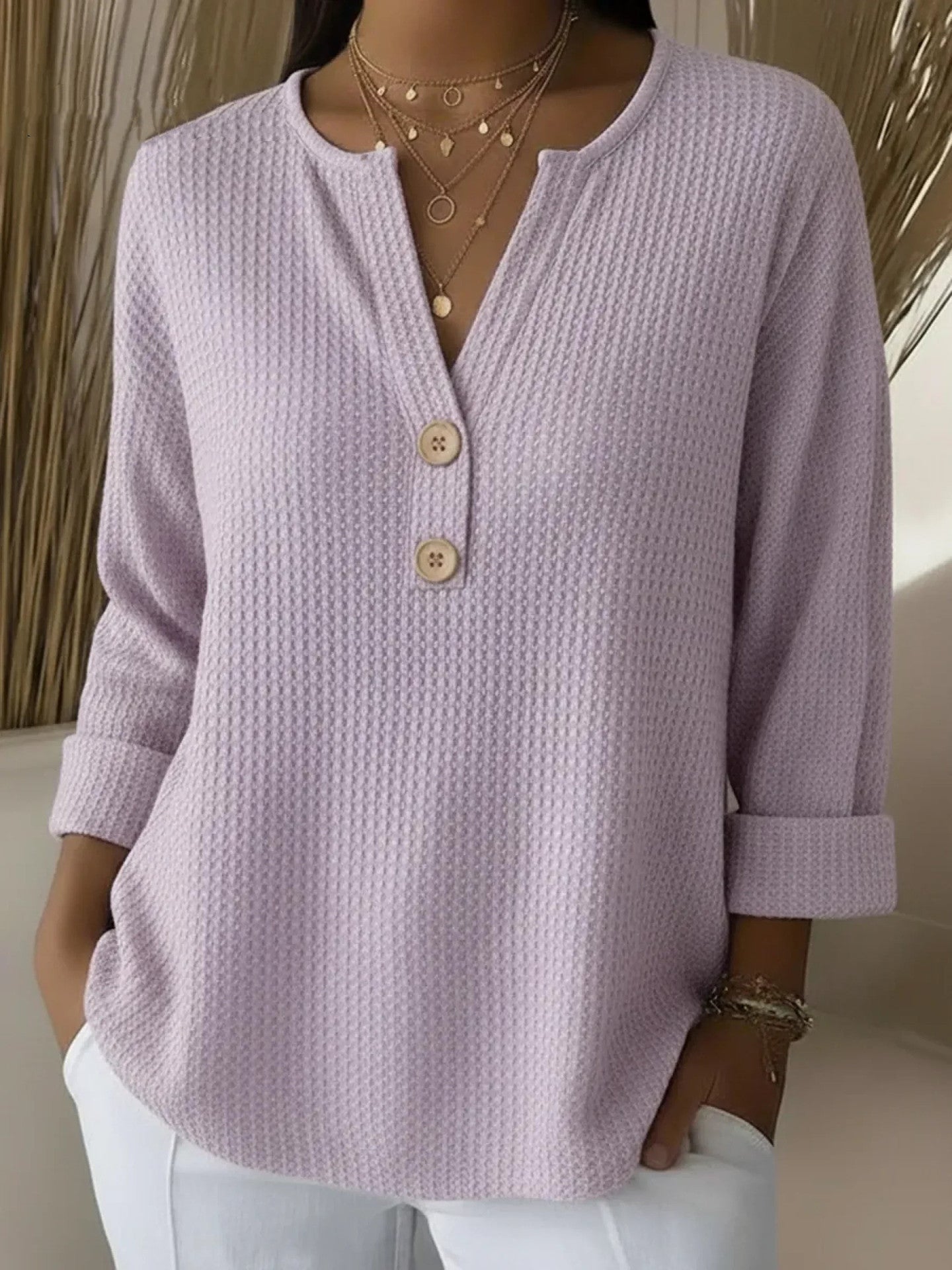 Chloe | Structural Sweater with Buttons