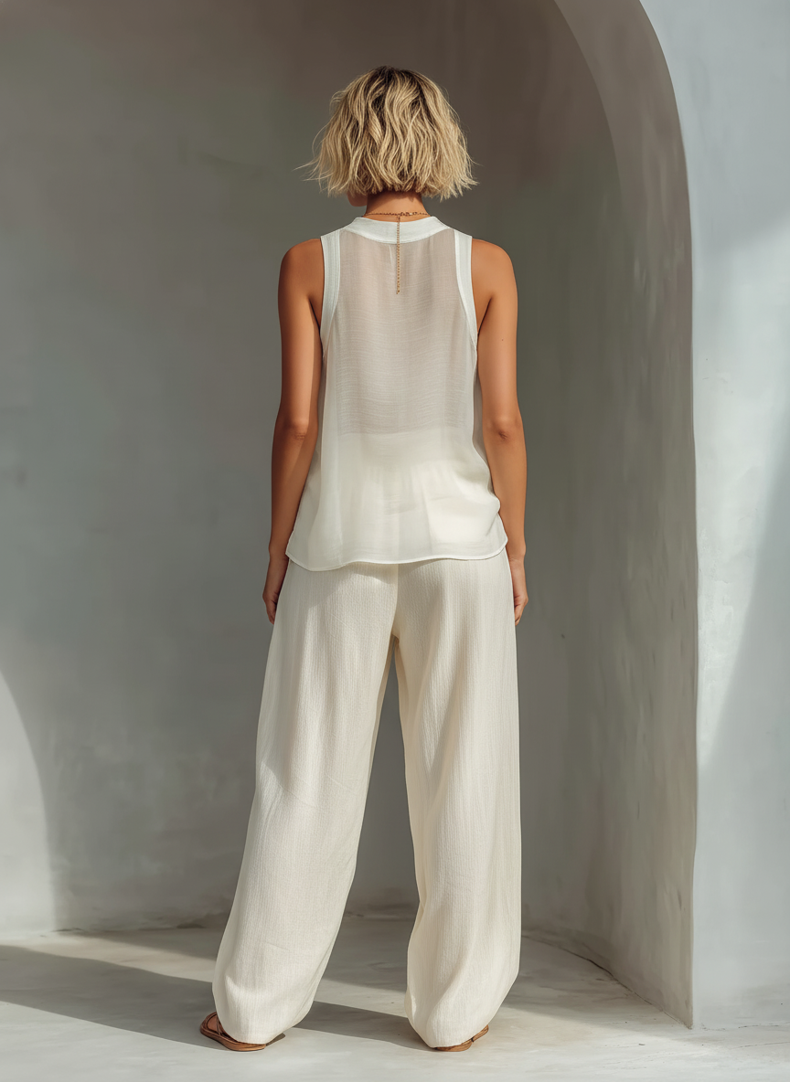Evelina - ethereal set with a tailored blouse