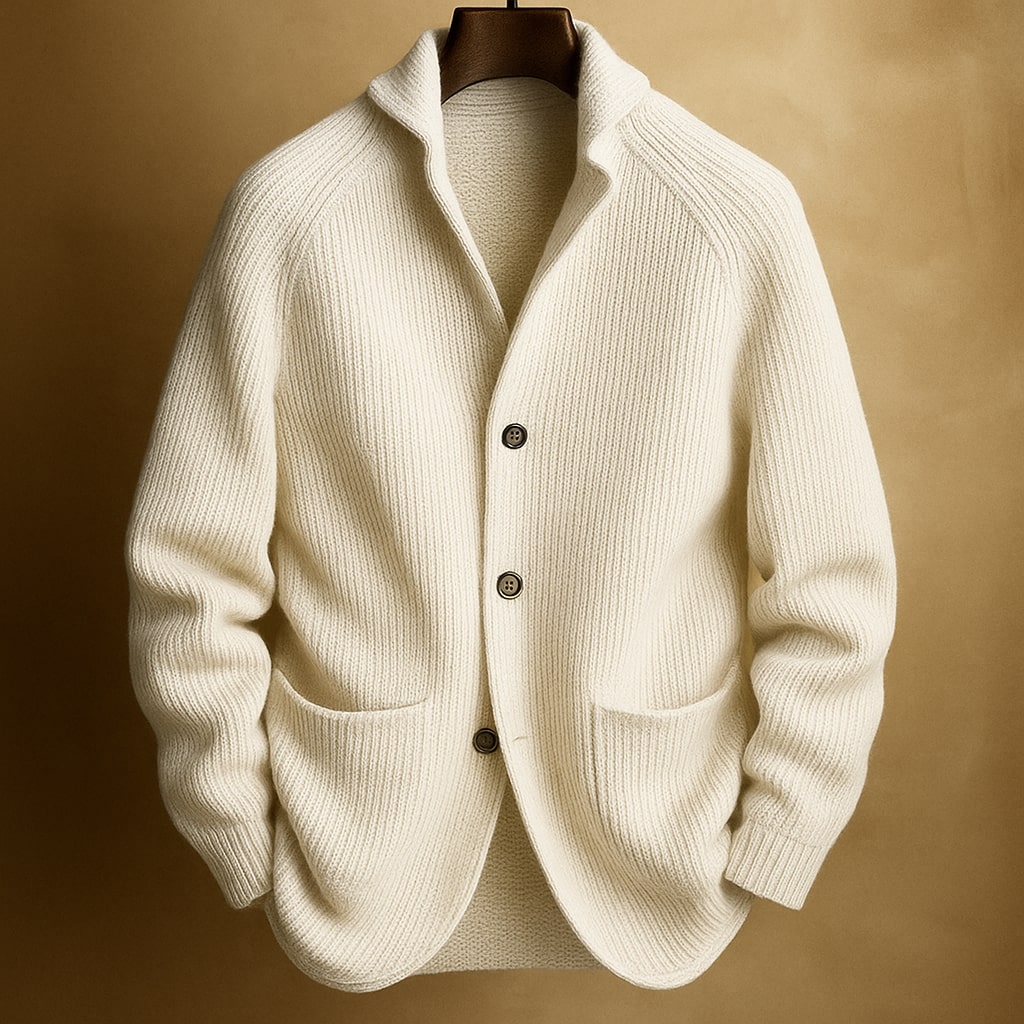 Jason Light Button-Up Knit Cardigan