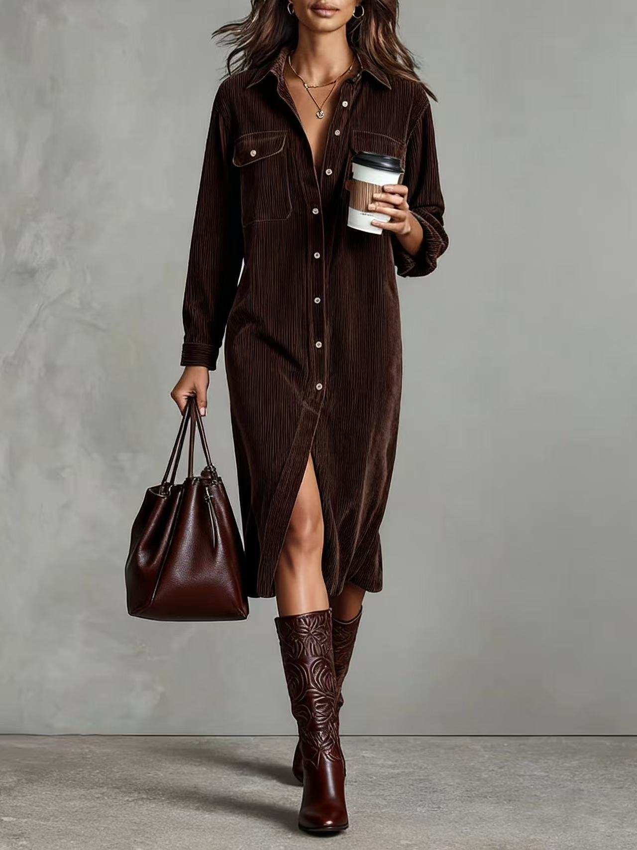Ruby | Double Chest Pocket Dress