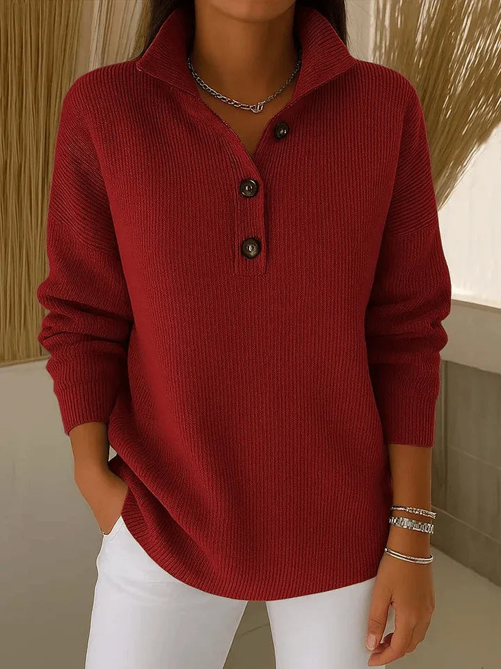 Felice | V-Neck Polo Sweater
