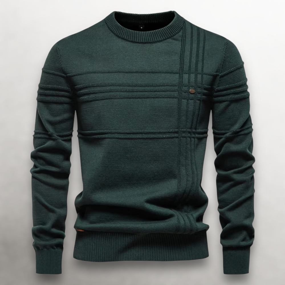JAMIE KNIT JUMPER | CLASSIC GRID DETAIL