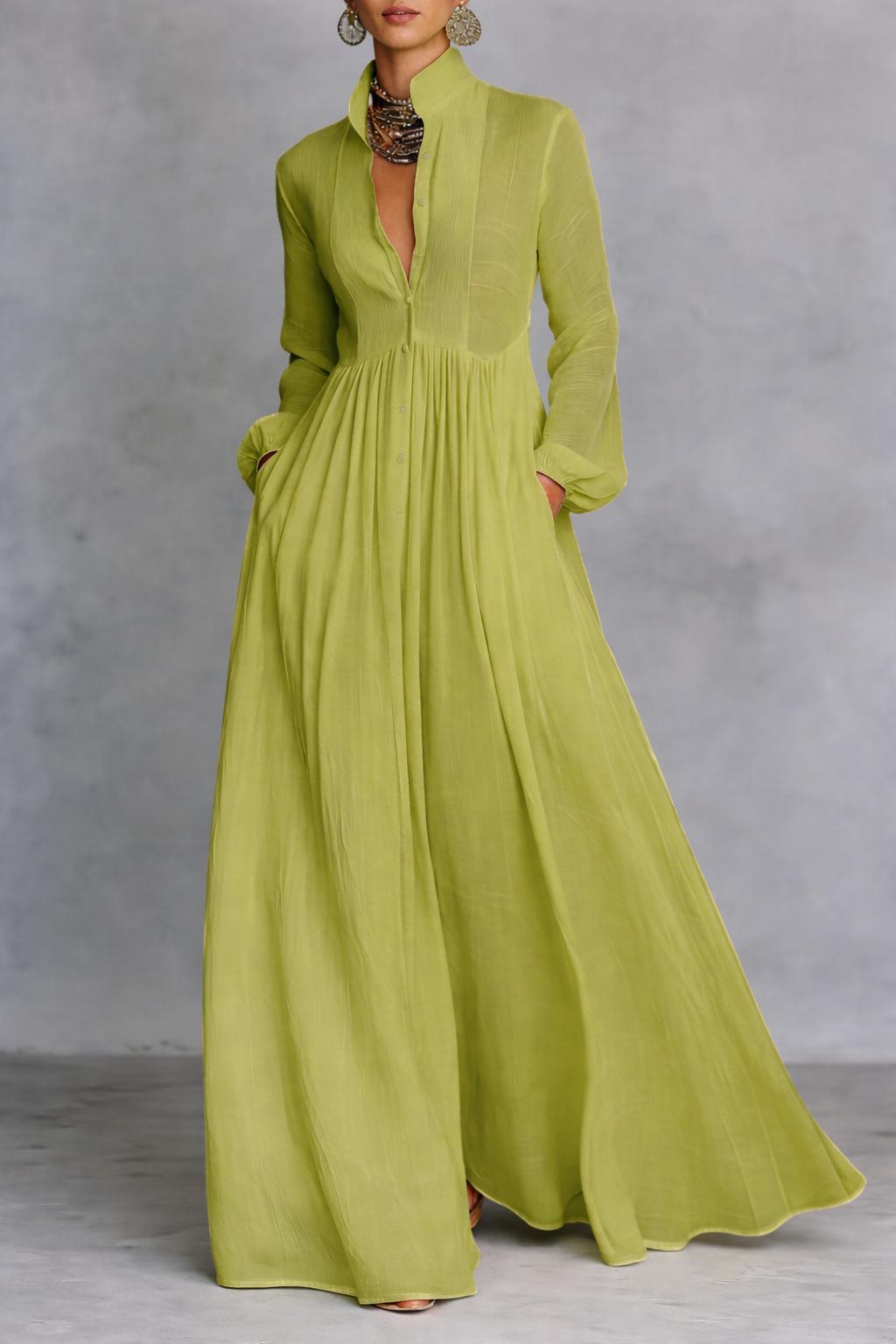 Serena | Long Maxi Dress with Buttons