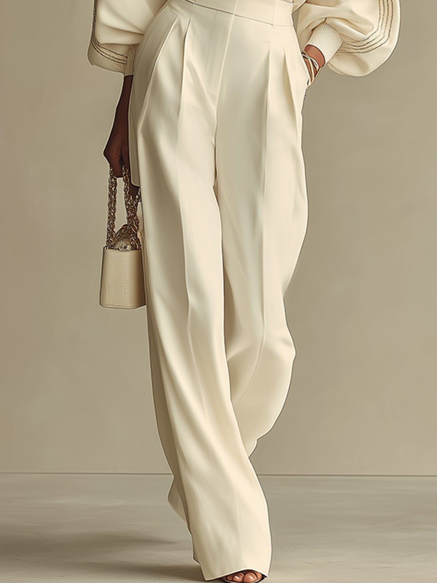 Selena – Striped Set with Wide Pants