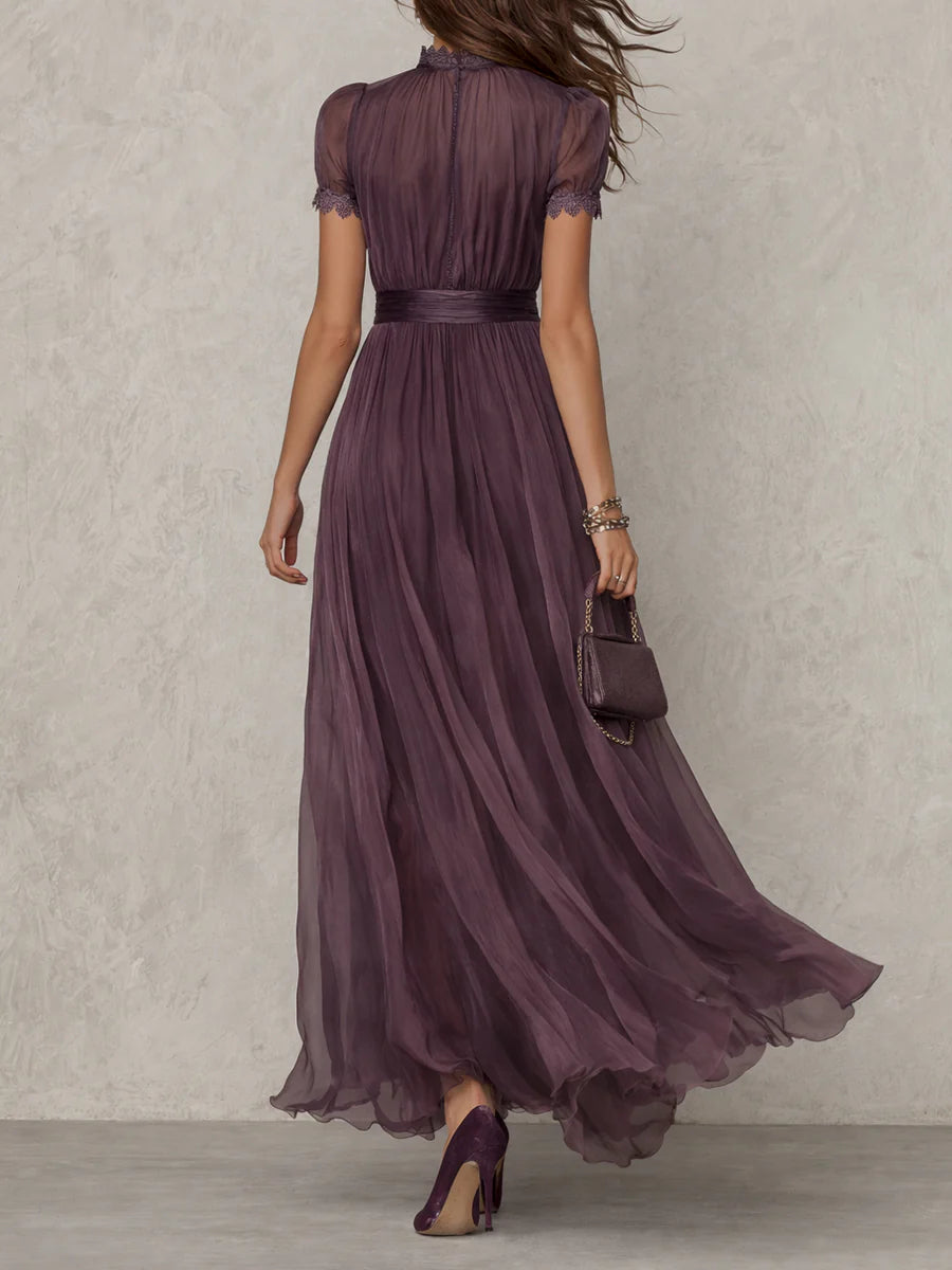 Ashli | Vintage Elegant Chiffon Maxi Dress