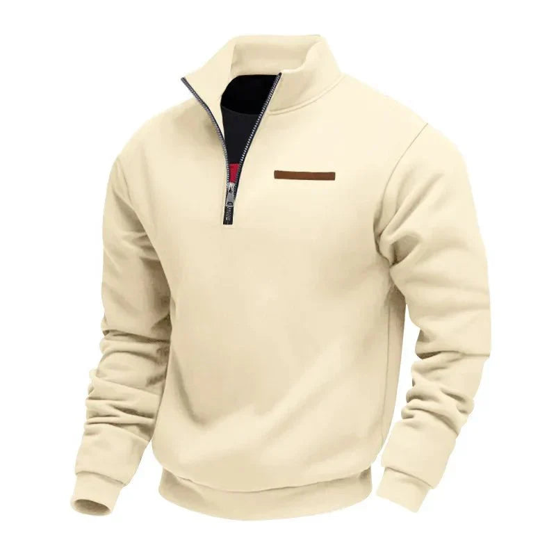 HUGO SOFT HALF ZIP SWEATSHIRT | WARMTH WITH QUIET STYLE