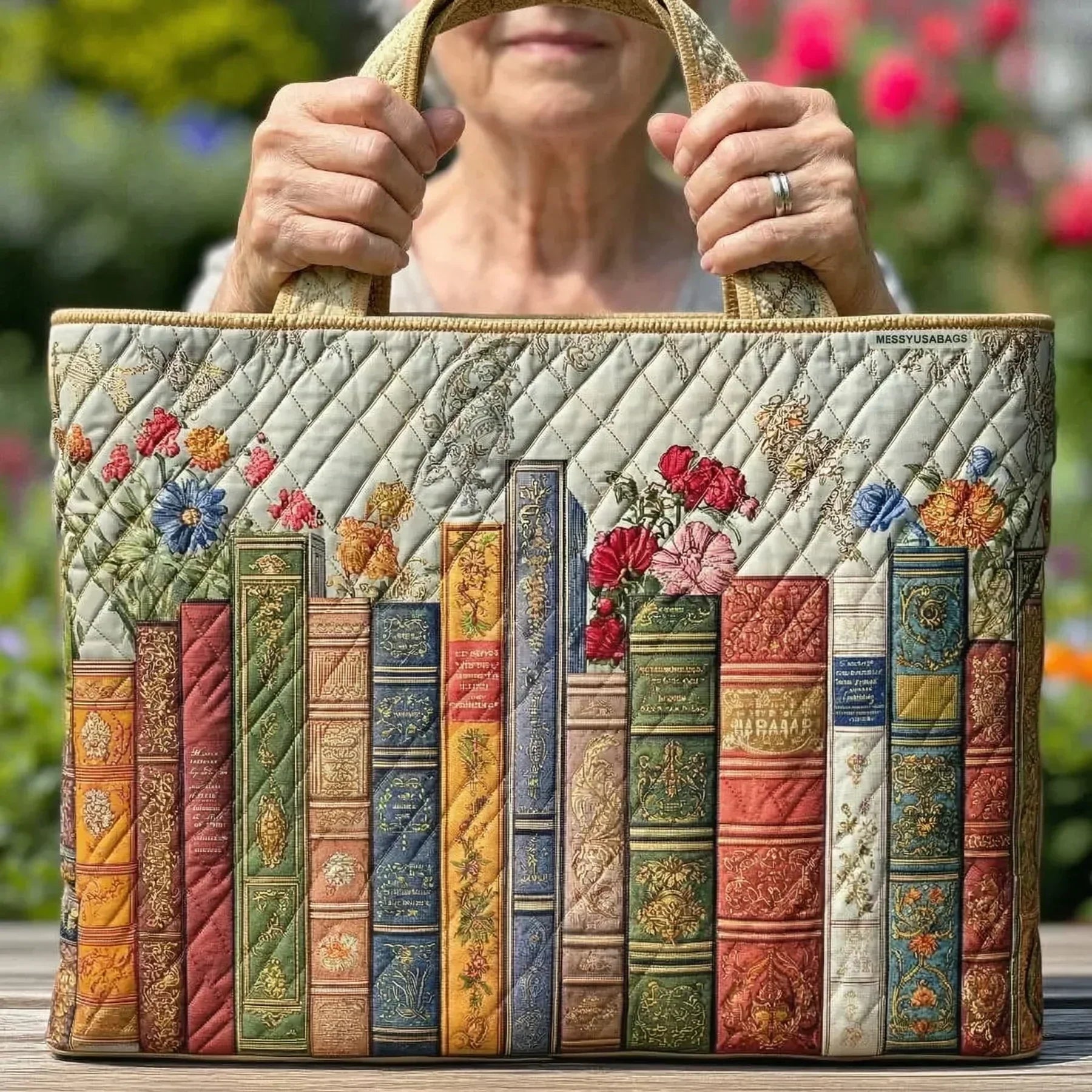 Quilted Bag - Enchanted Library