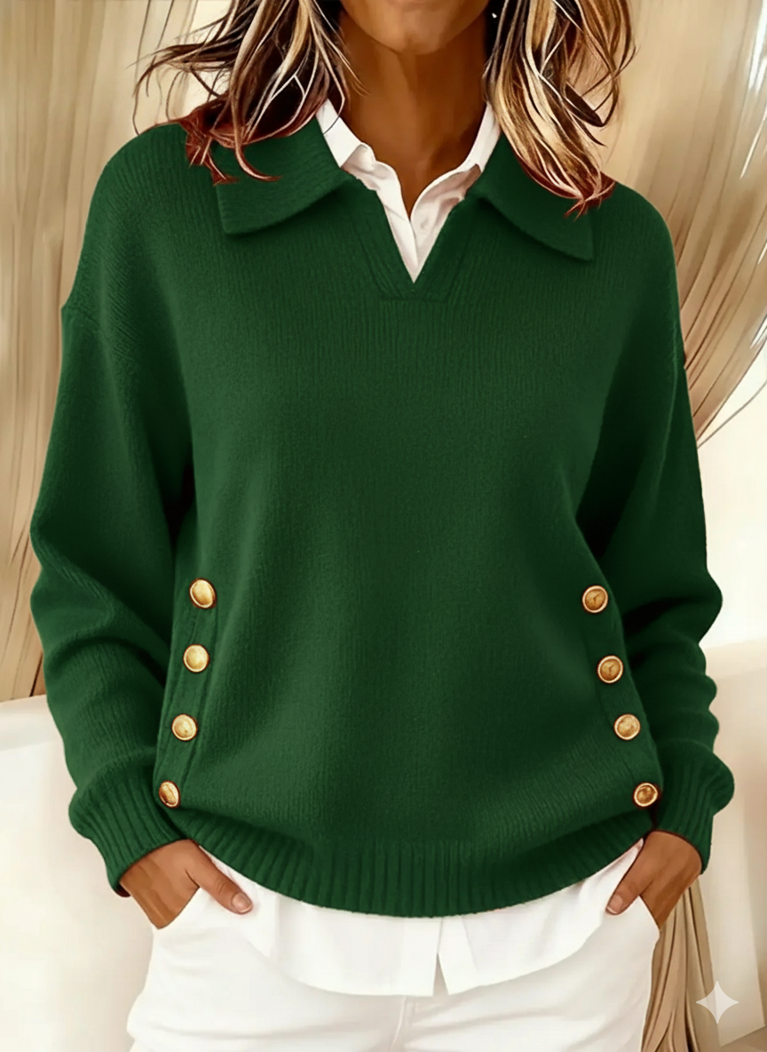 Fritzie | V-Neck Sweater with Collar