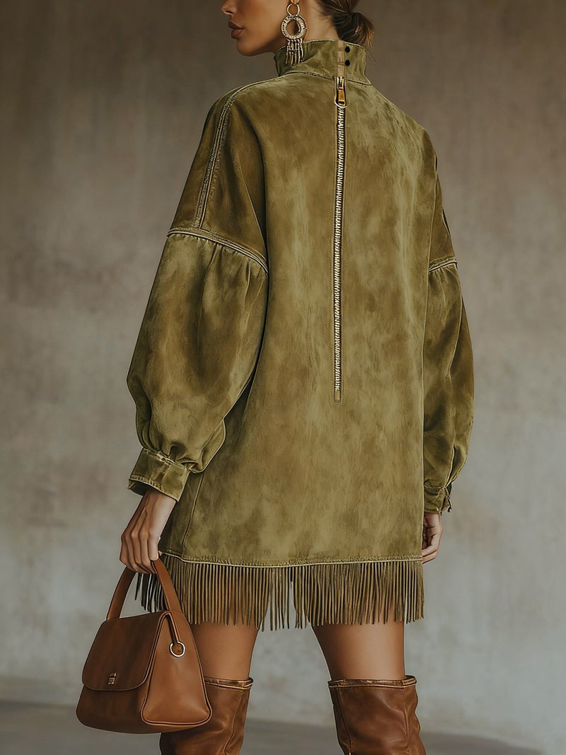 Olive - Turtleneck Dress