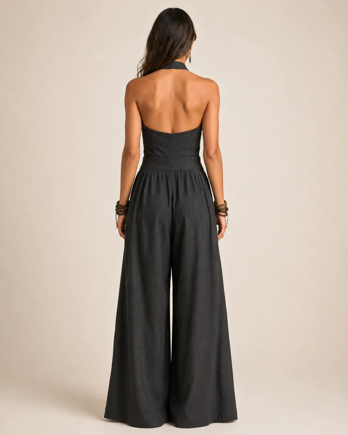 Bianca | Linen and Cotton Jumpsuit with Elegant Neckline