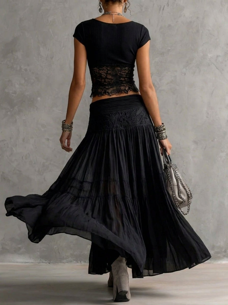 Melita - Women's Set with Airy Maxi Skirt