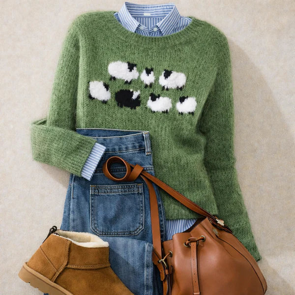 Henrike - Nordic Pattern Knit Sweater