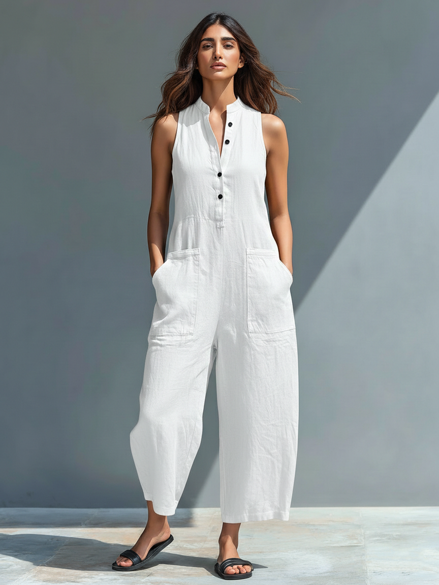 Nirelia – minimalist sleeveless jumpsuit
