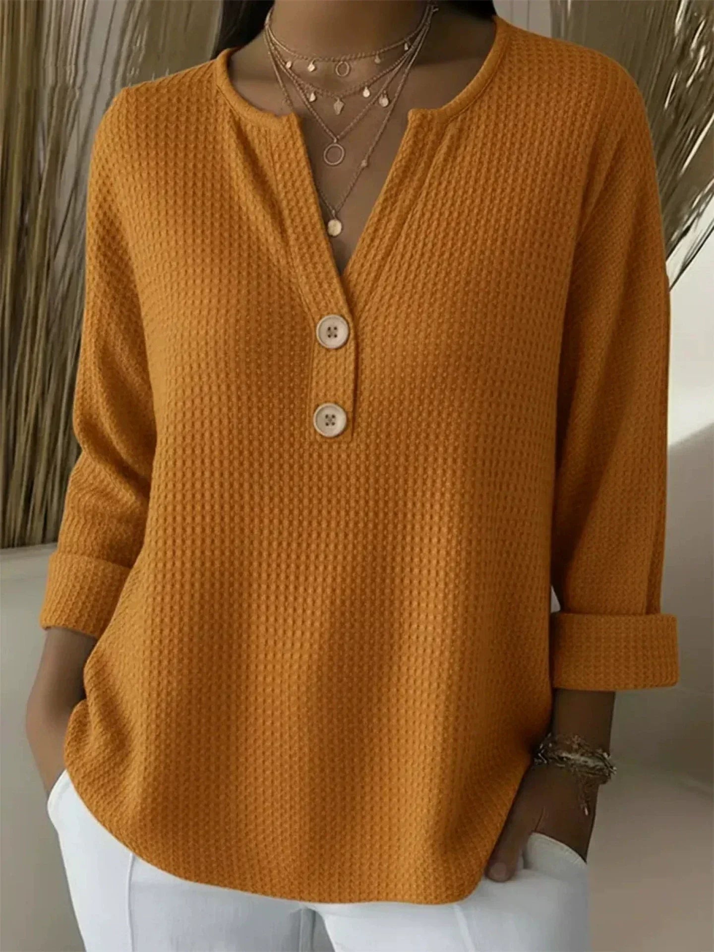 Chloe | Structural Sweater with Buttons