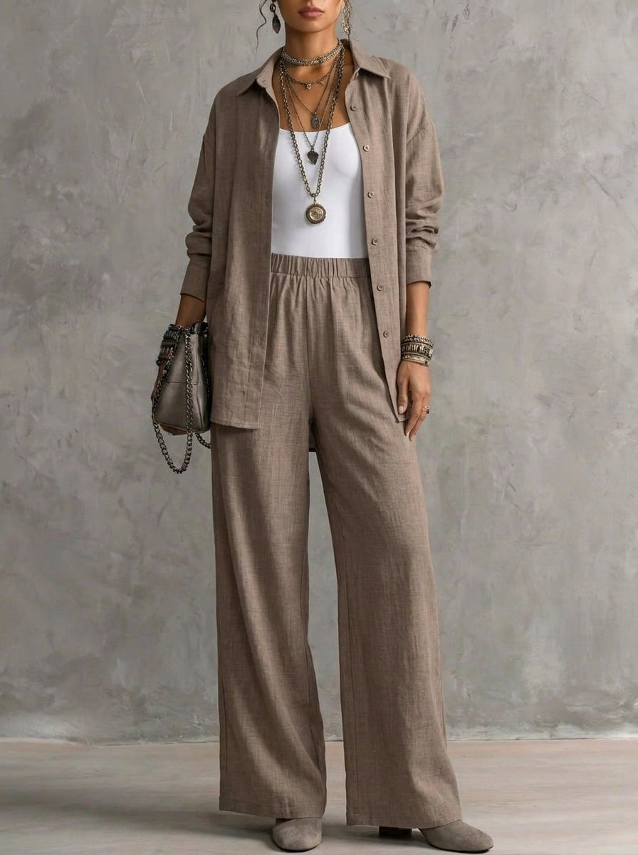 Kaya - Elegant set with a luxurious shirt