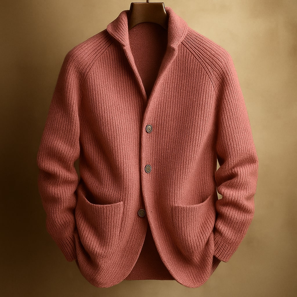 Jason Light Button-Up Knit Cardigan