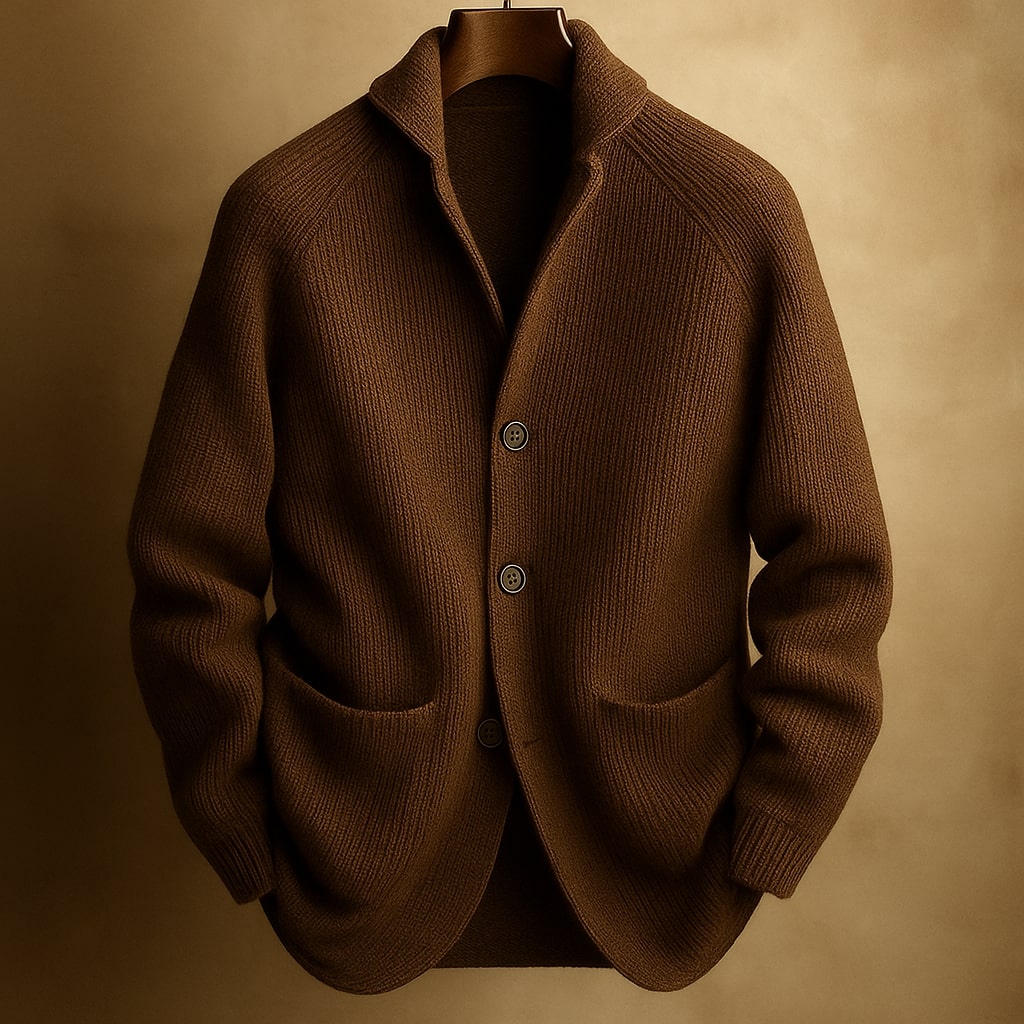 Jason Light Button-Up Knit Cardigan