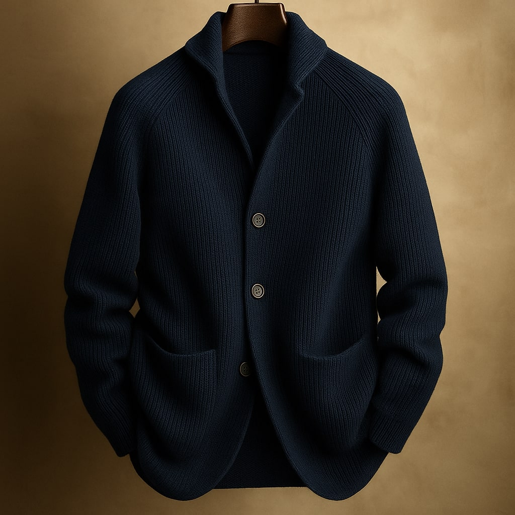 Jason Light Button-Up Knit Cardigan