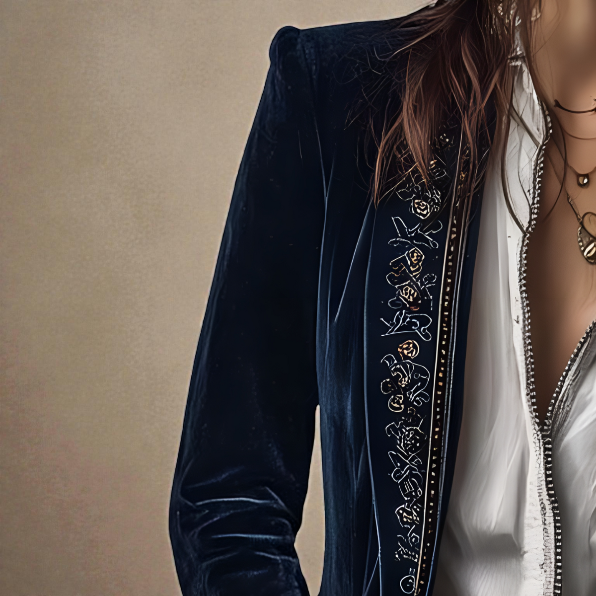 Elise™ | Velvet Statement Blazer