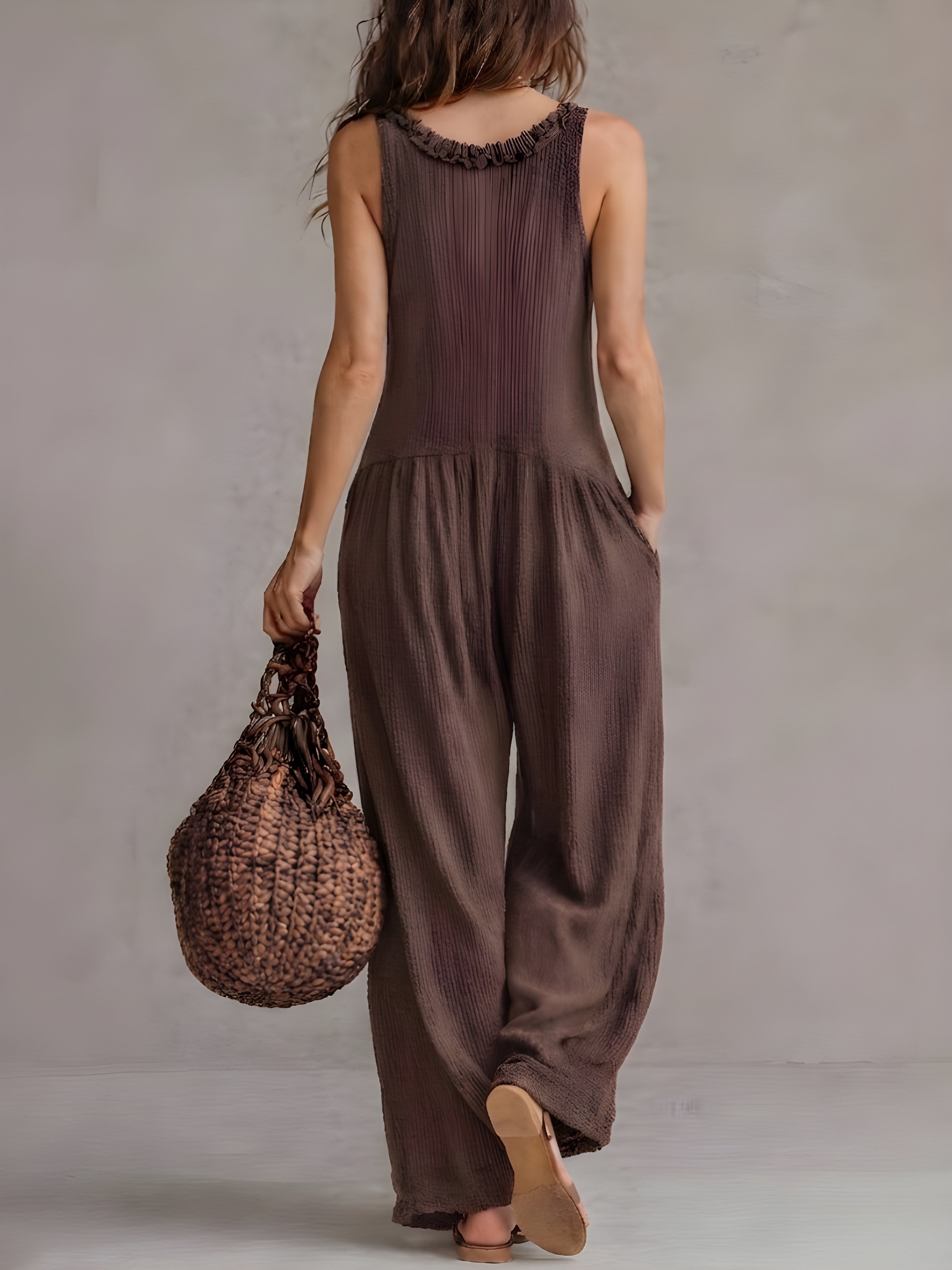 Mila | Flowing Jumpsuit with Buttons in Bohemian Style