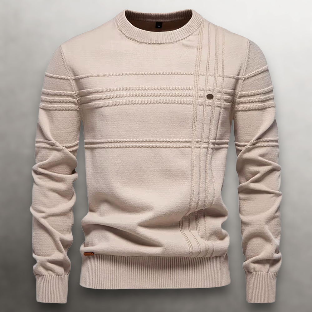 JAMIE KNIT JUMPER | CLASSIC GRID DETAIL
