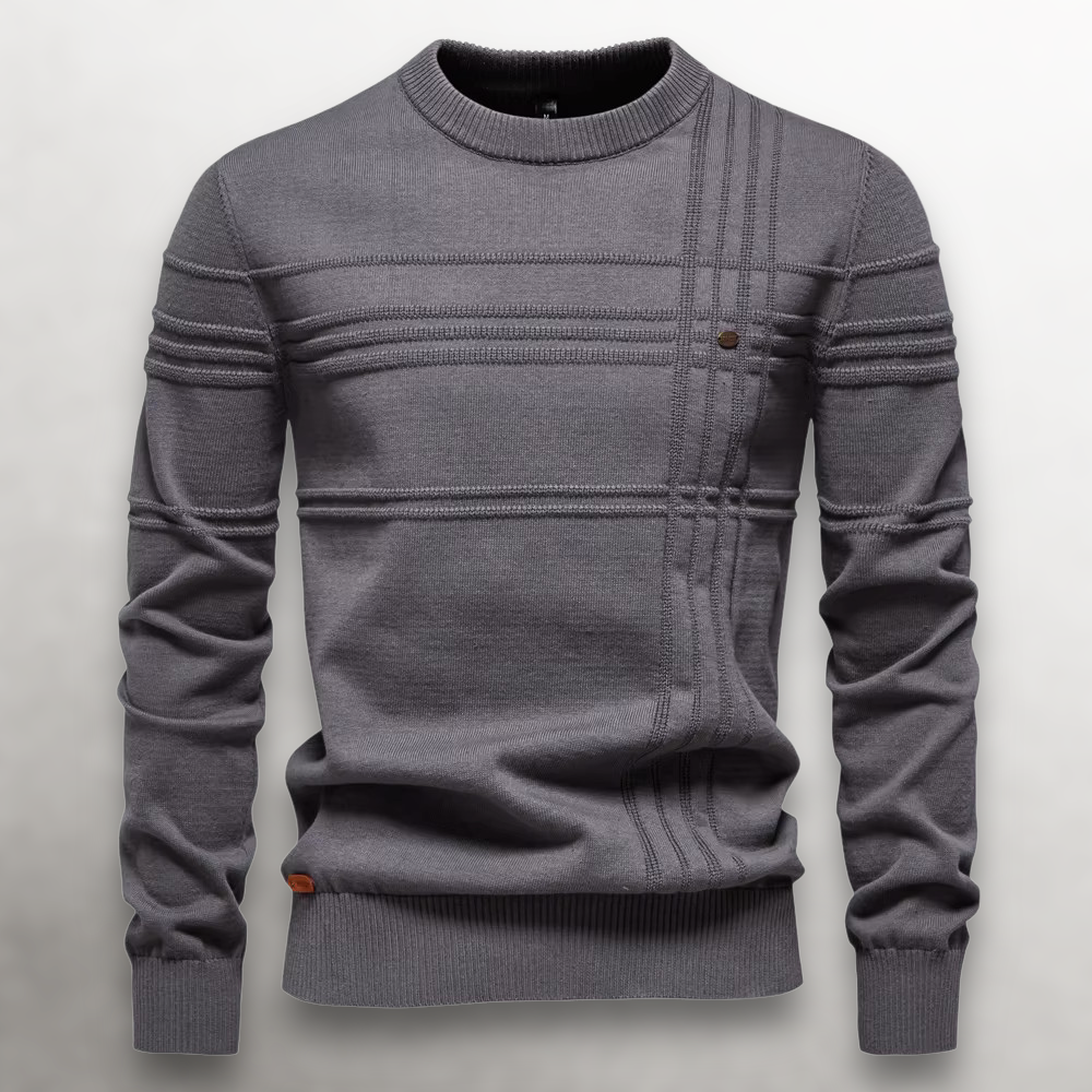 JAMIE KNIT JUMPER | CLASSIC GRID DETAIL