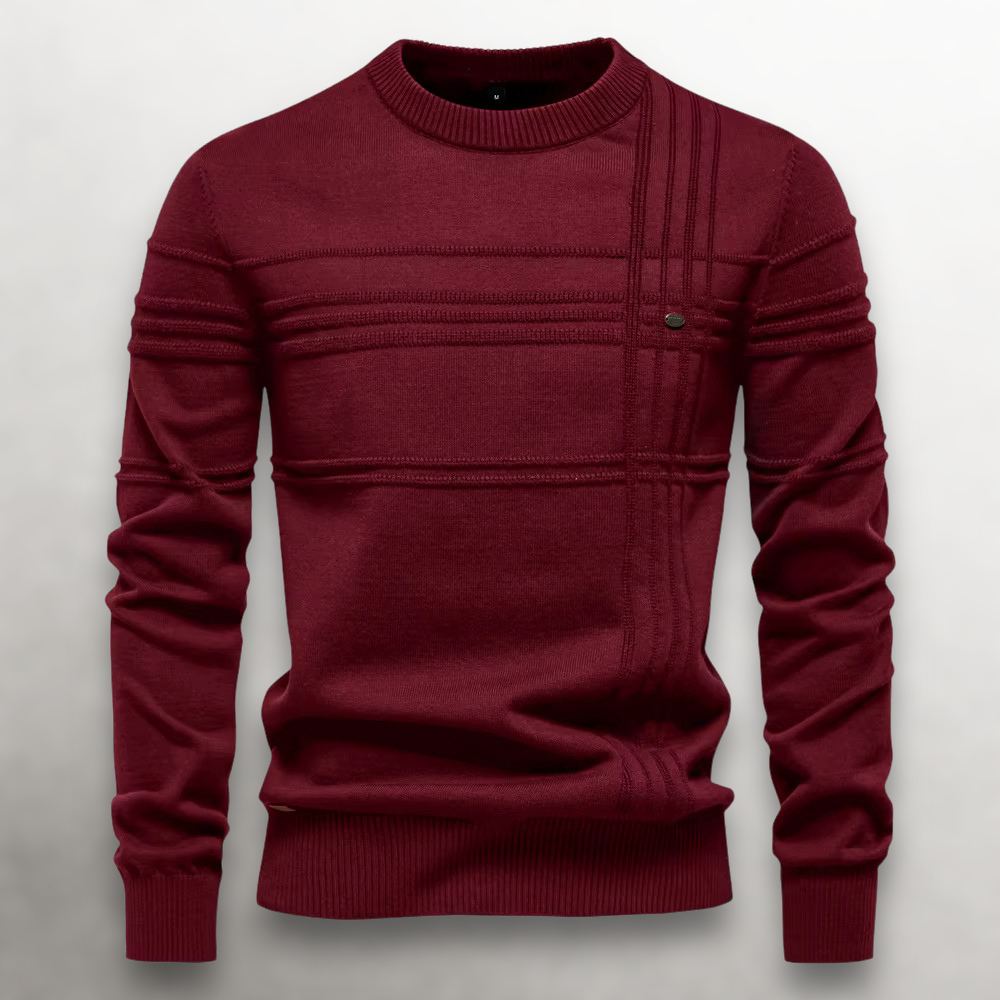 JAMIE KNIT JUMPER | CLASSIC GRID DETAIL