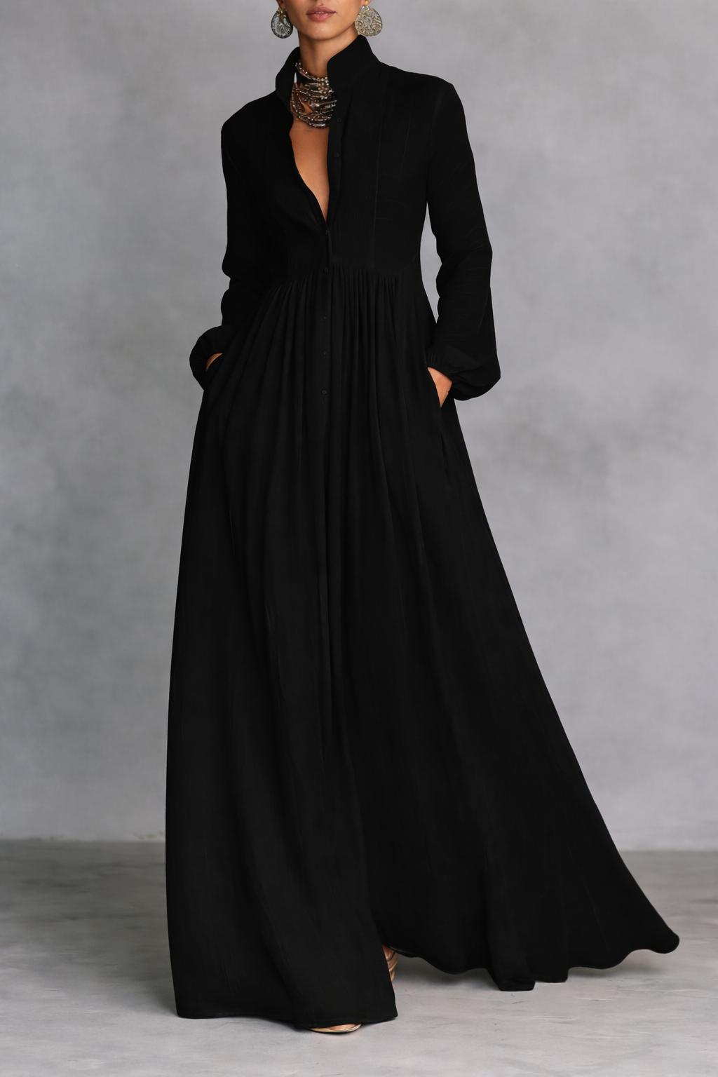 Serena | Long Maxi Dress with Buttons