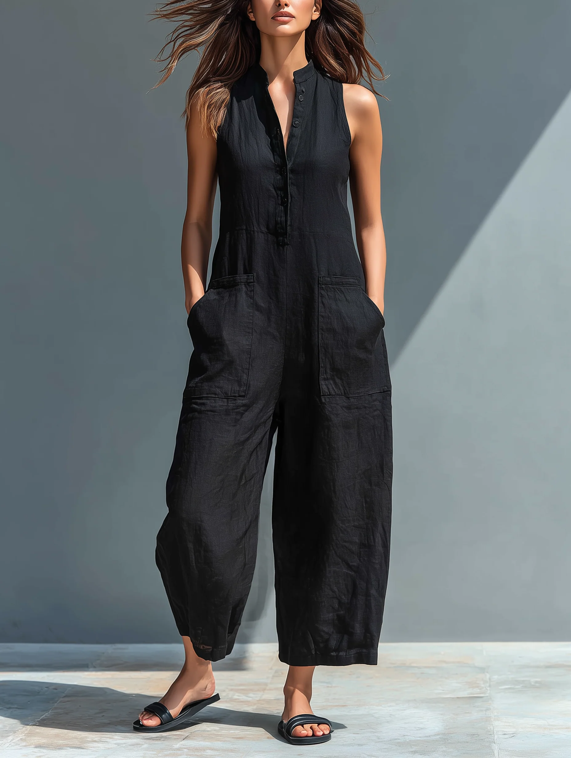 Nirelia – minimalist sleeveless jumpsuit