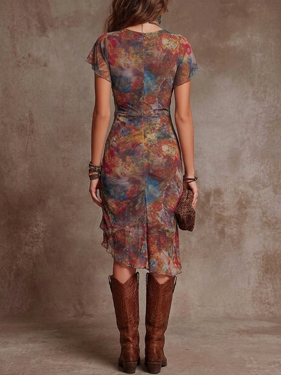 Zofia – Midi dress with pleats that accentuates the figure
