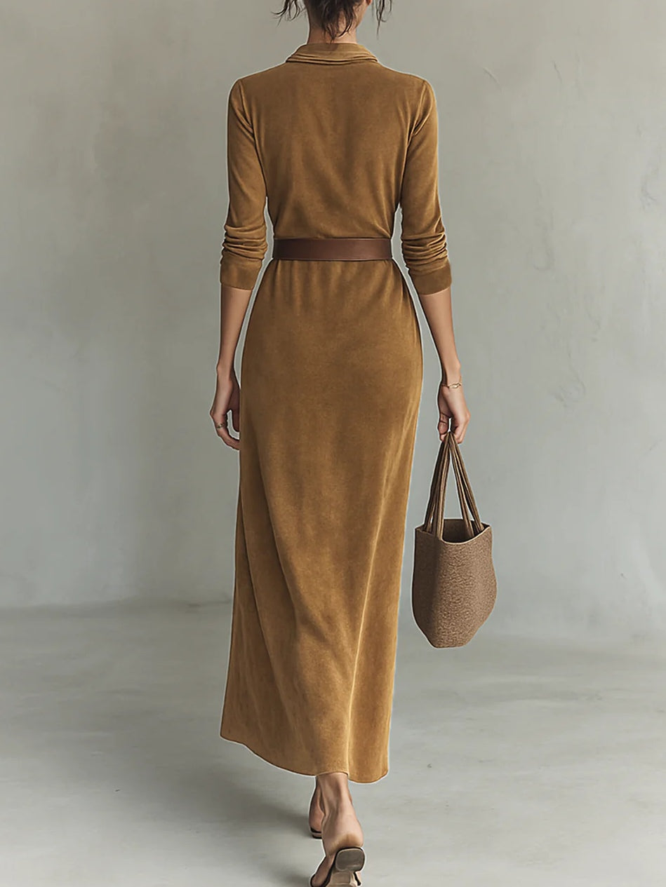 Isla | Suede Maxi Dress
