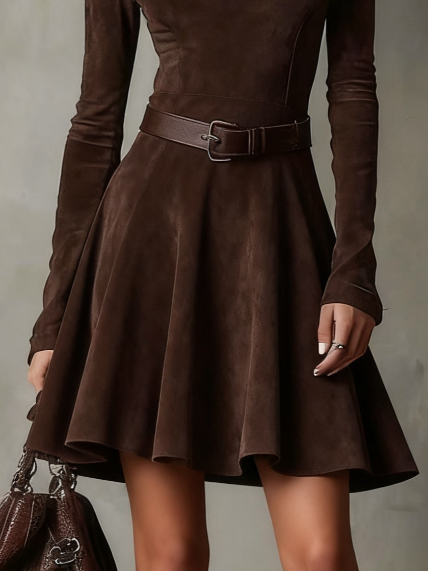 Lily | Vintage Suede Mini Dress