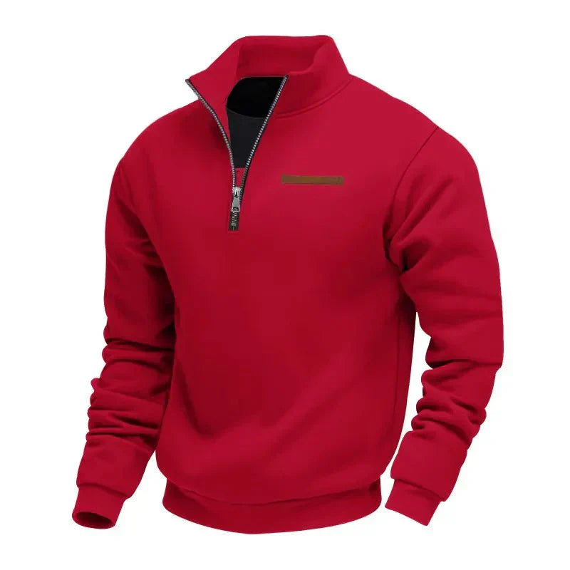 HUGO SOFT HALF ZIP SWEATSHIRT | WARMTH WITH QUIET STYLE