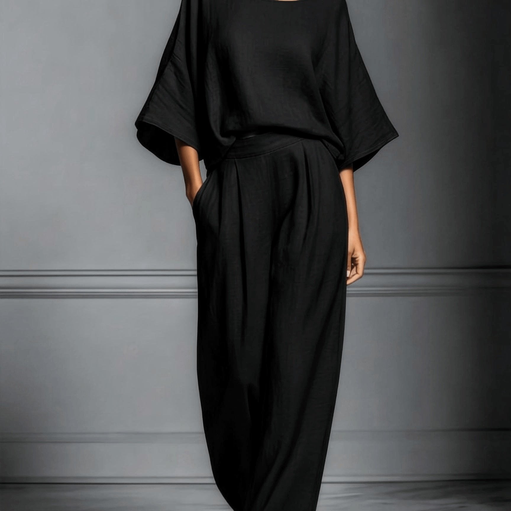 Constancia - Linen Set with Wide Pants