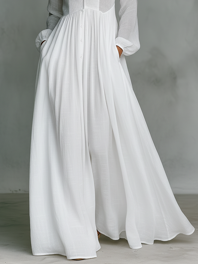 Serena | Long Maxi Dress with Buttons