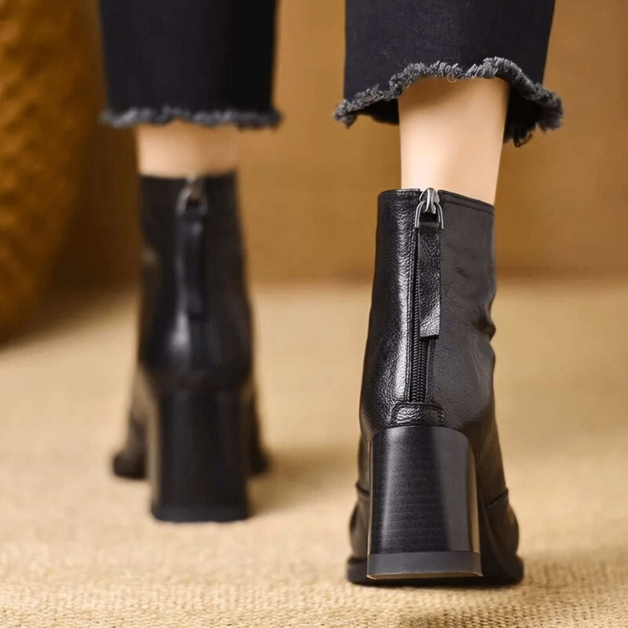 Claudia | Luxury Ankle Boots with Mid Heel